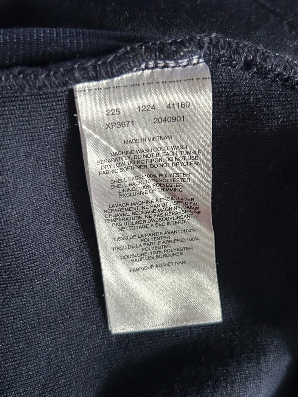 Columbia Womens Fleece Jacket Size S Navy Snap Pullover, Cropped - Picture 8 of 8